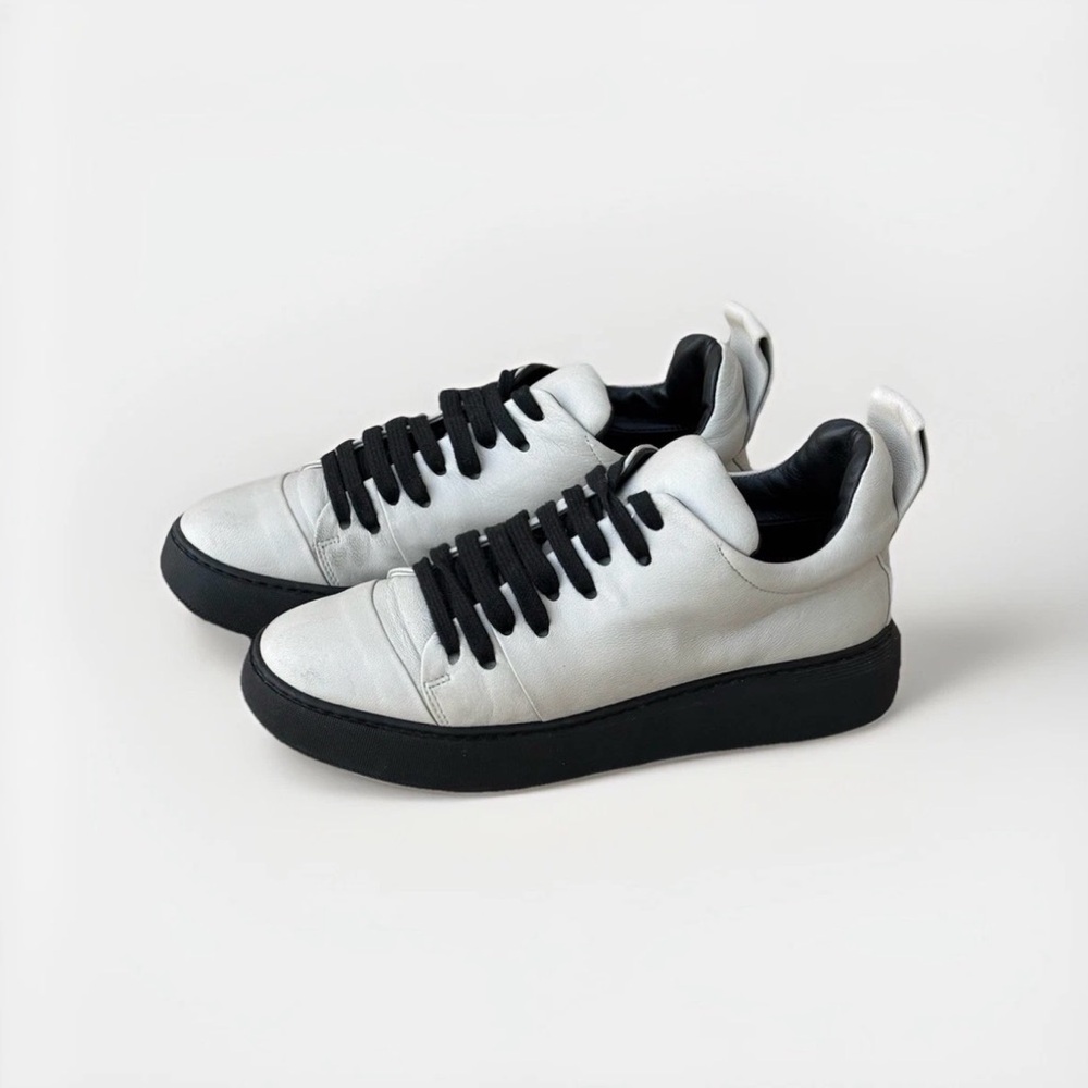 Halmanera  Leather sneaker Neutral Minimalist 6 36 Contrast Sole Scandi Style